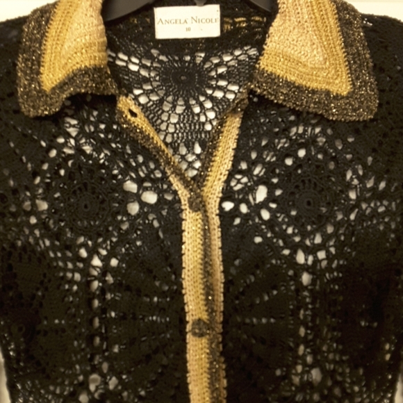 "✖SOLD"✖ Crochet Sweater Top-Cardigan! - Picture 3 of 7